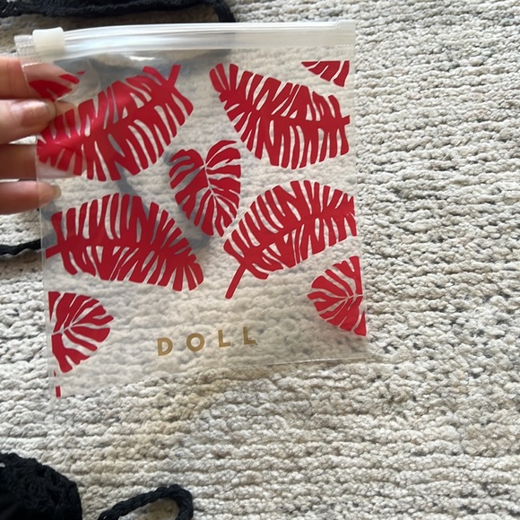 BRAND NEW bathing suit set black crochet bikini top and bottoms - Picture 16 of 16